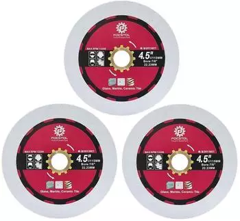 LuxusKollektion Diamant-Trennscheibe 115mm für Glas, Fliesen & Marmor, 3er-Pack