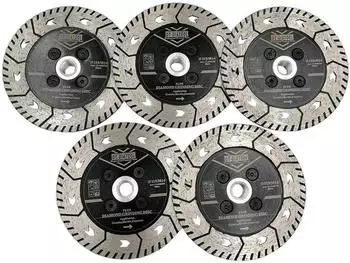 LuxusKollektion Diamant-Trennscheibe 115mm M14 doppelseitig, 5er-Set