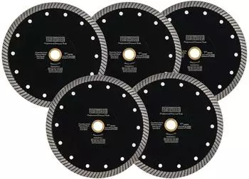 LuxusKollektion Diamant-Trennscheibe 180mm superd&uuml;nn, Turbosegmente, 5 St&uuml;ck