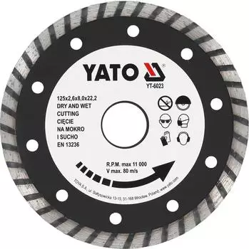 Yato Diamant-Trennscheibe Turbo 125mm (YT-6023)