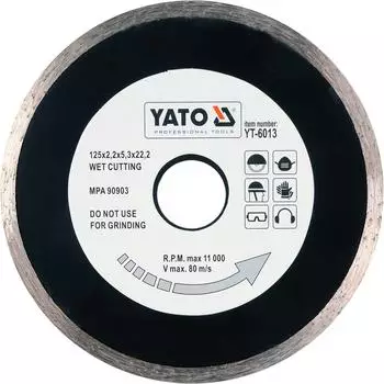 Yato Diamanttrennscheibe für Fliesen 125mm (YT-6013)