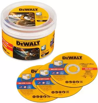 DeWalt Trennscheiben Inox 125mm x 1mm, 50 St&uuml;ck (DT20598-QZ)