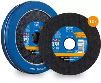 Pferd Trennscheibe EHT 125x1,0x22,23mm gerade PSF STEELOX für Stahl/Edelstahl, 10er-Pack (69121091)