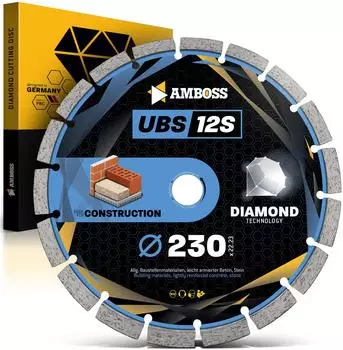 Amboss UBS 12S Diamant-Trennscheibe Ø 230mm x 22,23mm für Winkelschleifer (UBS 12S)