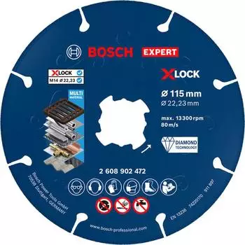 Bosch EXPERT Metal X-Lock Diamant-Trennscheibe 115mm (2608902472)