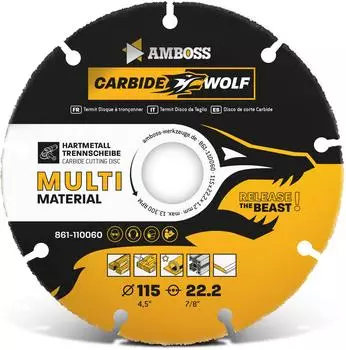 Amboss Carbide Wolf HM-Trennscheibe Ø115x1,2x22,2mm für Winkelschleifer