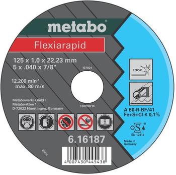 Metabo Flexiarapid Inox A 60-R 125 x 1 x 22,23 mm (6.16187.00)