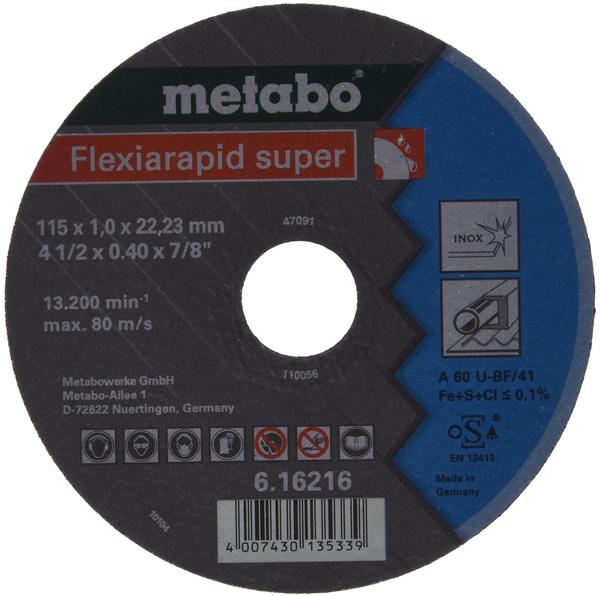 Metabo Flexiarapid Super Inox A 60-U 115 x 1 x 22,23 mm (6.16216.00)