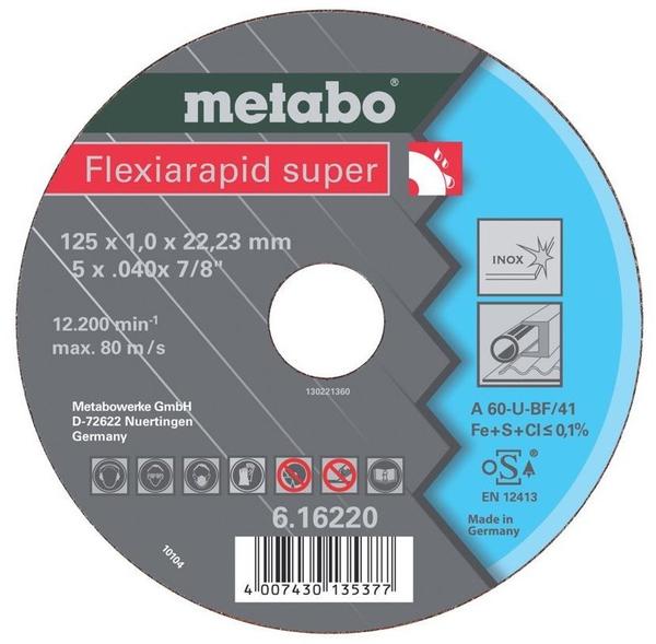Metabo Flexiarapid Super Inox A-60-U 125 x 1 x 22,23 mm (6.16220.00)