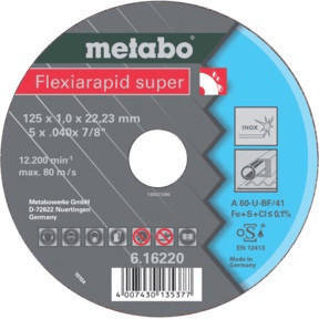 Metabo Flexiarapid Super Inox A 46-U 180 x 1,6 x 22,23 mm (6.16226.00)