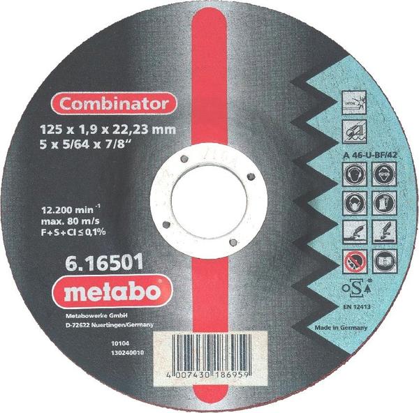 Metabo Combinator Inox 6 U 125 X 1 9 X 22 23 Mm 6 00 Test Angebote Ab 3 Mai 21 Testbericht Com