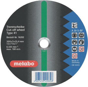 Metabo Flexiamant Super Stahl A 30-S 400 x 4 x 25,4 mm (6.16204.00)