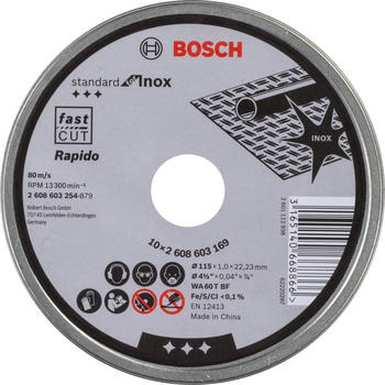 Bosch gerade Standard for Inox - Rapido 115mm (2608603254)