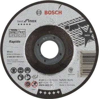 Bosch gekröpft Best for Inox - Rapido 125mm (2608603493)