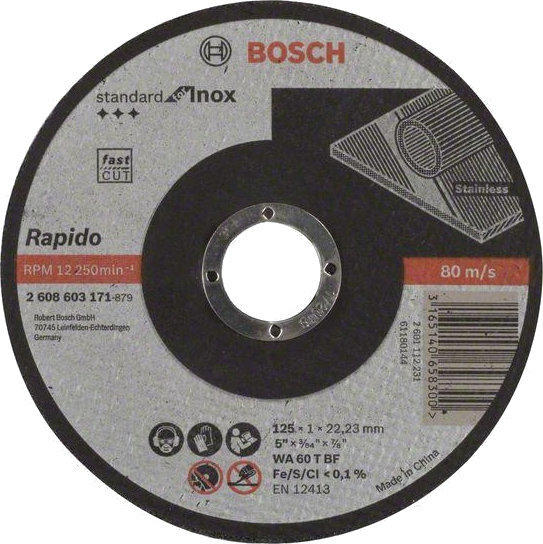 Bosch gerade Standard for Inox - Rapido 125mm (2608603171)
