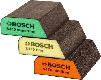 Bosch Schleifschwamm-Set, 3-teilig, Best for Profile (2608621252)
