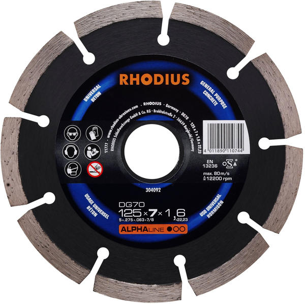 RHODIUS DG70 125 mm (304092)