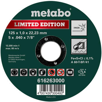 Metabo Limited Edition 125x1,0x22,23 Inox, TF 41 (616263000)