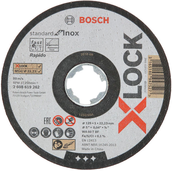 Bosch X-Lock Standard for Inox 125 mm