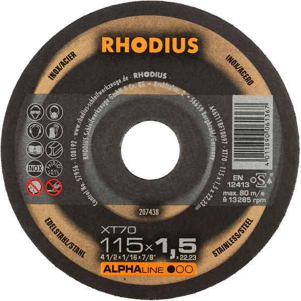 RHODIUS XT70 115 mm (207436)