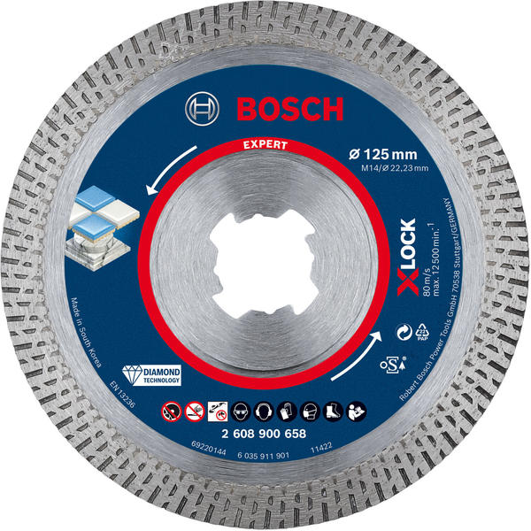Bosch Accessories Expert HardCeramic X-LOCK 125 x 1,4 x 22,23 mm (2608900658)