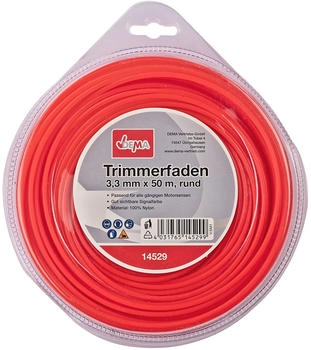 Dema Trimmerfaden 3,3 mm x 50 m rund Nylon Signalfarbe (14529)