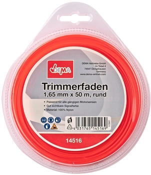 Dema Trimmerfaden 1,65 mm x 50 m rund Nylon Signalfarbe (926721-14516)
