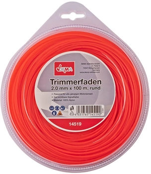 Dema Mähfaden 2 mm x 100 m rund Nylon Signalfarbe (14519)