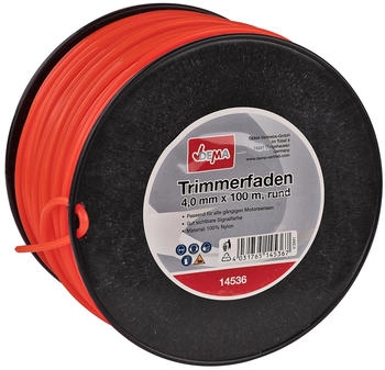 Dema Trimmerfaden 4 mm x 100 m rund Nylon Signalfarbe (14536)