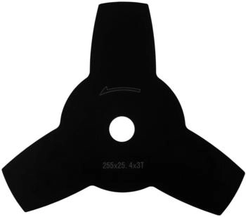 Eberth EBERTH Dickichtmesser Ø 255mm Bohrung Ø 25,4mm 3 Zähne Stahl rostfrei Mulchmesser Ersatzteil für Rasentrimmer Freischneider Motorsense (GW2-DM1)