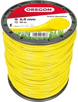 Oregon Gelber Mähfaden 4mm mit rundem Querschnitt für Rasentrimmer und Freischneider professionelles Nylon passend für die meisten Trimmer 4mm x 95 m (69-388-Y)