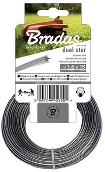 Bradas 4-kant Mähfaden RIPPER DUAL für Freischneider Motorsense 1,6mm 15m (ZRG1615K)