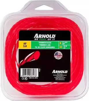 Arnold 1082-U3-2015 Trimerfaden AF 3,0, 2,0mm x 15m, rot, rund, gedreht