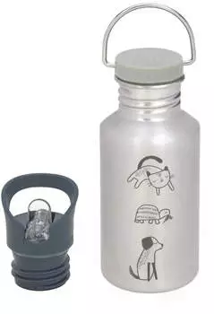 Lässig Kinder Trinkflasche Edelstahl - Happy Prints, 500 ml, Schraub- verschluss