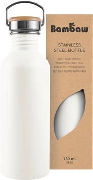 Bambaw Stainless Steel Bottle (750 ml) white
