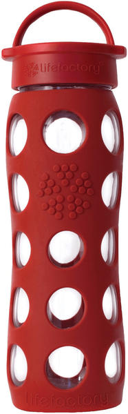 lifefactory Glass Bottle Classic Cap 0.65L Red