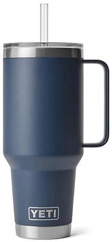 Yeticool Rambler 42 oz (1,2 l) mit Trinkhalm navy