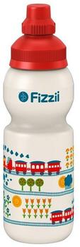 Fizzii Kindertrinkflasche Perlweiß Mini Eisenbahn 330ml