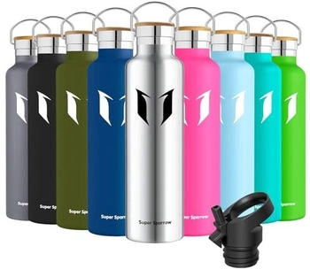 Super Sparrow Stainless Steel Water Bottle Standard Mouth (1L) Stainless Steel