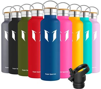 Super Sparrow Stainless Steel Water Bottle Standard Mouth (1L) Blueberry