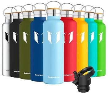 Super Sparrow Stainless Steel Water Bottle Standard Mouth (1L) Frost
