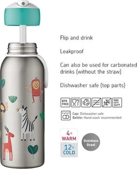Rosti Mepal Flip-up Campus 350ml Forest Friends