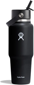 Hydro Flask Wide Mouth Flex Straw Travel Bottle (946ml) Black