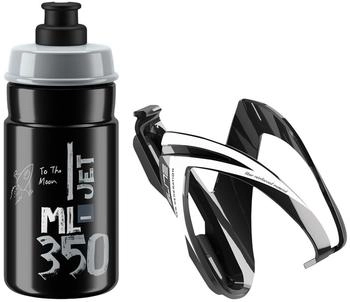 Elite Kit Jet Trinkflasche mit CEO Halter Schwarz/Grau 350ml (EL0206114)