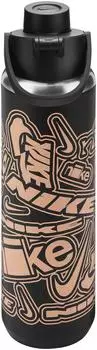 Nike Recharge Graphic Chug Bottle 700ML Schwarz/Orange (N1007629071)