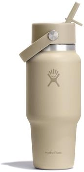 Hydro Flask Hydration Travel Bottle Flex Straw Cap Trinkflasche 710 ml beige