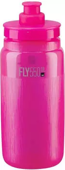 Elite Fly Tex Water Bottle 550ml clear pink