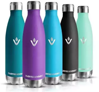 HoneyHolly Thermosflasche Edelstahl 500ml Doppelwandig BPA-frei (HH-VIK-SCKLP-500ML-DarkPurple-268C-VC)