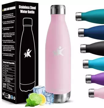 HoneyHolly Isolierte Edelstahl-Trinkflasche 750ml BPA-frei, auslaufsicher (HH-KK-SCKLP-750ML-Pink-1767C-VC)