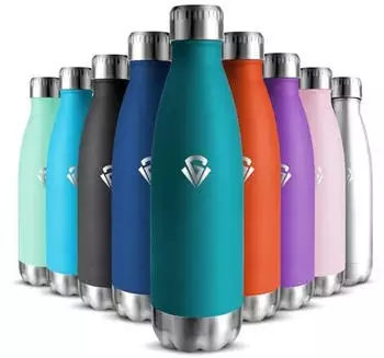 HoneyHolly Kinder Isolierflasche 500ml, Edelstahl 18/8, BPA-frei, auslaufsicher (HH-Grsta-TYKLP-500ML-MossGreen-322)